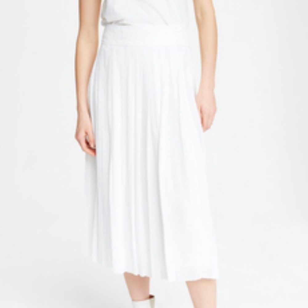 Rag & Bone Pleated Marshmallow Sabine MIDI Skirt Size 4 Small